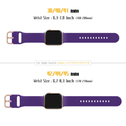 For Apple Watch SE 44mm Pin Buckle Silicone Watch Band(Purple) - Watch Bands by buy2fix | Online Shopping UK | buy2fix