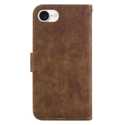 For iPhone SE 2024 Little Tiger Embossed Leather Phone Case(Brown) - More iPhone Cases by buy2fix | Online Shopping UK | buy2fix