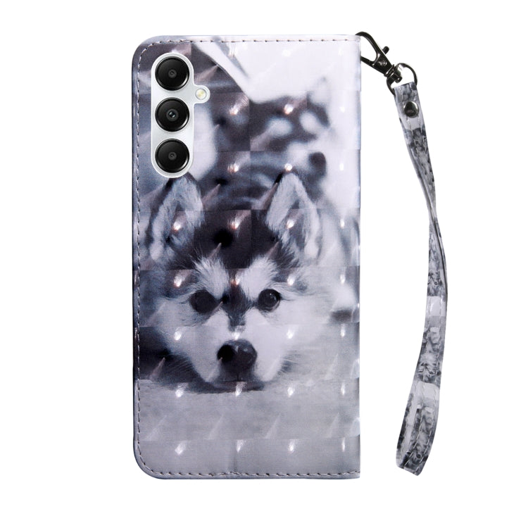 For Samsung Galaxy A05s 3D Painted Leather Phone Case(Husky) - Galaxy Phone Cases by buy2fix | Online Shopping UK | buy2fix