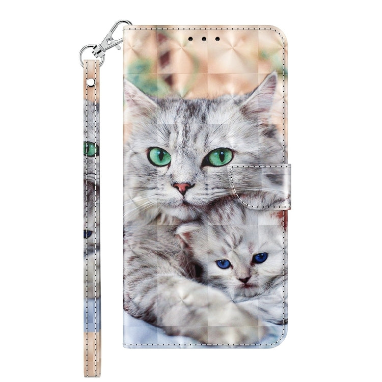 For Samsung Galaxy S24 5G 3D Painted Leather Phone Case(Two Loving Cats) - Galaxy S24 5G Cases by buy2fix | Online Shopping UK | buy2fix