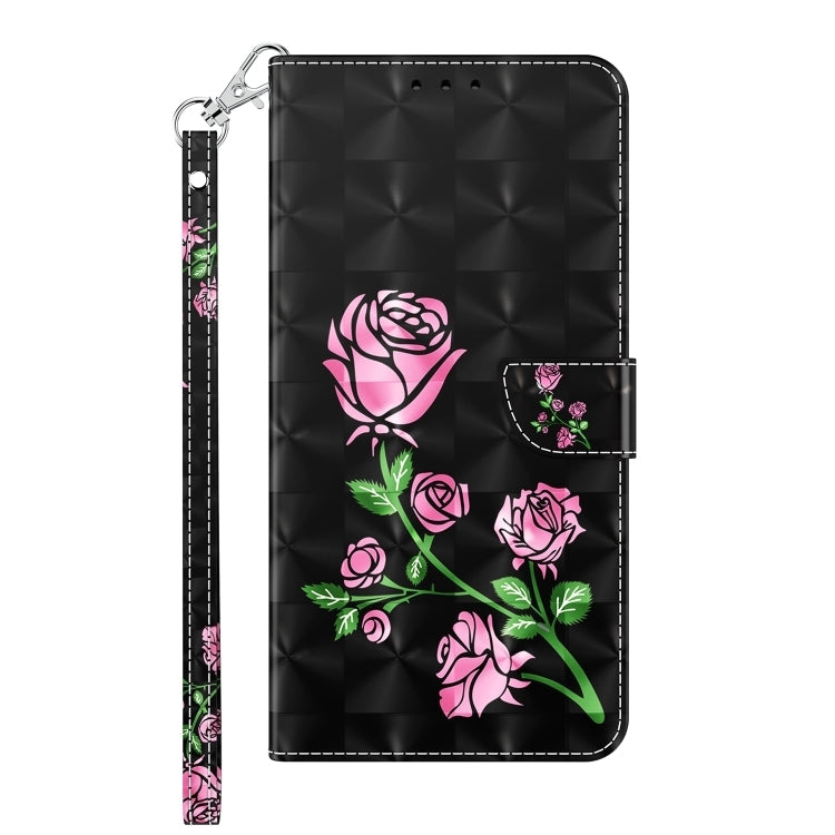 For Samsung Galaxy S24 5G 3D Painted Leather Phone Case(Rose) - Galaxy S24 5G Cases by buy2fix | Online Shopping UK | buy2fix