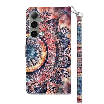 For Samsung Galaxy S24+ 5G 3D Painted Leather Phone Case(Colorful Mandala) - Galaxy S24+ 5G Cases by buy2fix | Online Shopping UK | buy2fix