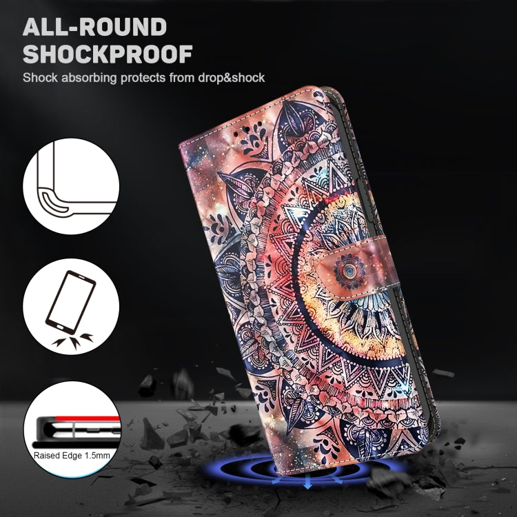 For Samsung Galaxy S24+ 5G 3D Painted Leather Phone Case(Colorful Mandala) - Galaxy S24+ 5G Cases by buy2fix | Online Shopping UK | buy2fix