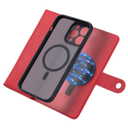 For iPhone 15 Pro ViLi GHB Series MagSafe Magnetic Zipper Leather Phone Case(Red) - iPhone 15 Pro Cases by ViLi | Online Shopping UK | buy2fix