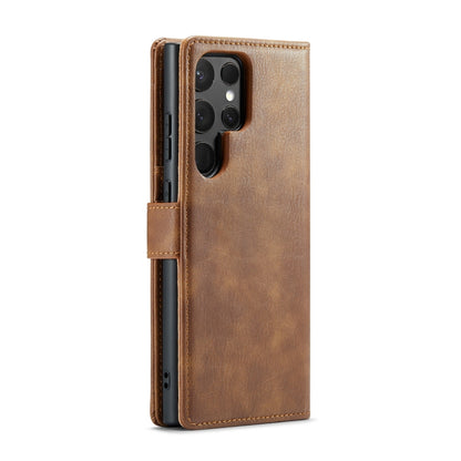 For Samsung Galaxy S24 Ultra 5G DG.MING Crazy Horse Texture Detachable Magnetic Leather Case(Brown) - Galaxy S24 Ultra 5G Cases by DG.MING | Online Shopping UK | buy2fix