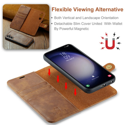 For Samsung Galaxy A55 5G DG.MING Crazy Horse Texture Detachable Magnetic Leather Case(Brown) - Galaxy Phone Cases by DG.MING | Online Shopping UK | buy2fix