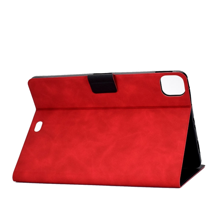 For iPad Pro 11 2024 Cowhide Texture Leather Smart Tablet Case(Red) - iPad Pro 11 2024 Cases by buy2fix | Online Shopping UK | buy2fix