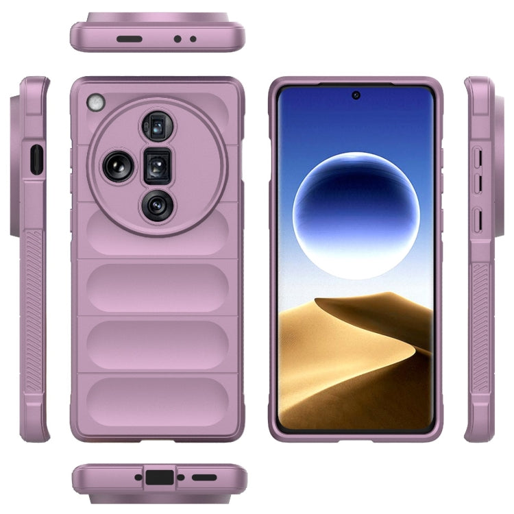 For OPPO Find X7 Ultra 5G Magic Shield TPU + Flannel Phone Case(Purple) - Find X7 Ultra Cases by buy2fix | Online Shopping UK | buy2fix