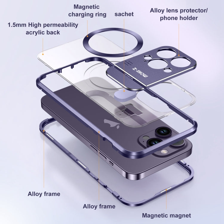 For iPhone 14 Pro Aromatherapy Holder Single-sided MagSafe Magnetic Phone Case(Black) - iPhone 14 Pro Cases by buy2fix | Online Shopping UK | buy2fix