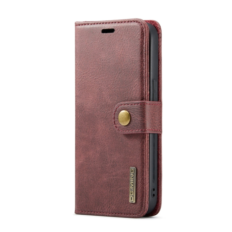 For iPhone 15 Pro DG.MING Crazy Horse Texture Detachable Magnetic Leather Phone Case(Red) - iPhone 15 Pro Cases by DG.MING | Online Shopping UK | buy2fix