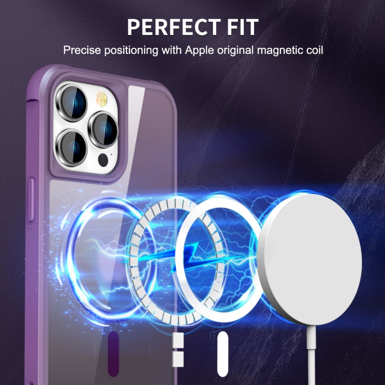 For iPhone 14 Pro Max MagSafe Magnetic Phone Case(Purple) - iPhone 14 Pro Max Cases by buy2fix | Online Shopping UK | buy2fix