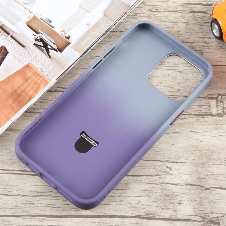 For iPhone 14 Gradient MagSafe Holder Liquid TPU Hybrid PC Phone Case(Blue Purple) - iPhone 14 Cases by buy2fix | Online Shopping UK | buy2fix