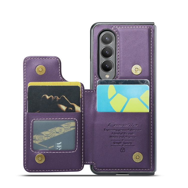 For Samsung Galaxy Z Fold3 5G CaseMe C22 PC+TPU Business Style RFID Anti-theft Leather Phone Case(Purple) - Galaxy Phone Cases by CaseMe | Online Shopping UK | buy2fix