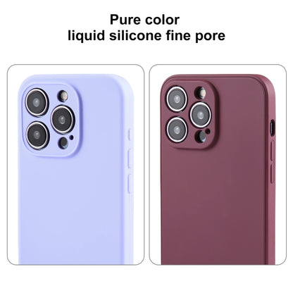 For iPhone 16 Pure Color Liquid Silicone Fine Pore Phone Case(Orange) - iPhone 16 Cases by buy2fix | Online Shopping UK | buy2fix