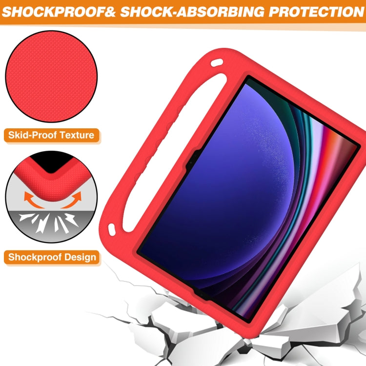 For Samsung Galaxy Tab S9 Handle EVA Shockproof Tablet Case with Holder(Red) - Galaxy Tab S9 Cases by buy2fix | Online Shopping UK | buy2fix