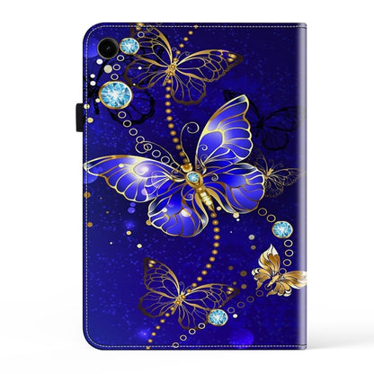 For Samsung Galaxy Tab S9 / S9 FE Crystal Texture Painted Leather Tablet Case(Diamond Butterflies) - Galaxy Tab S9 FE by buy2fix | Online Shopping UK | buy2fix