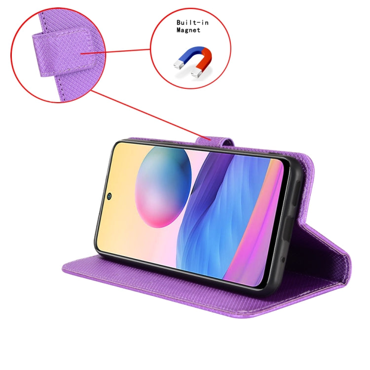 For iPhone 16 Plus Diamond Texture Leather Phone Case(Purple) - iPhone 16 Plus Cases by buy2fix | Online Shopping UK | buy2fix