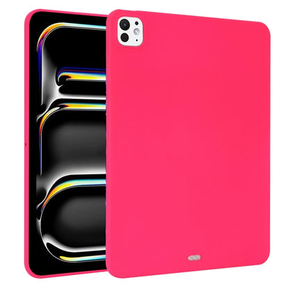 For iPad Pro 11 2024 Oil Spray Skin-friendly TPU Tablet Case(Rose Red) - iPad Pro 11 2024 Cases by buy2fix | Online Shopping UK | buy2fix