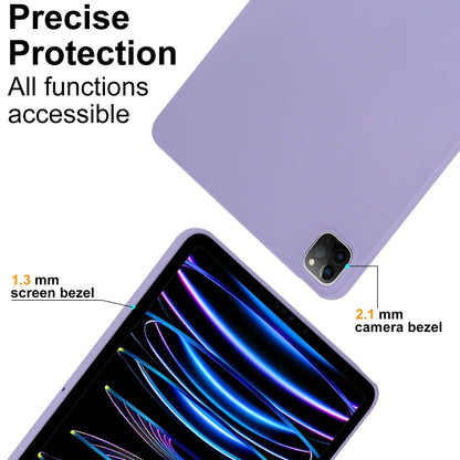 For iPad Pro 13 2024 Oil Spray Skin-friendly TPU Tablet Case(Purple) - iPad Pro 13 2024 Cases by buy2fix | Online Shopping UK | buy2fix