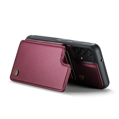 For Samsung Galaxy A33 5G CaseMe C22 Card Slots Holder RFID Anti-theft Phone Case(Wine Red) - Galaxy Phone Cases by CaseMe | Online Shopping UK | buy2fix