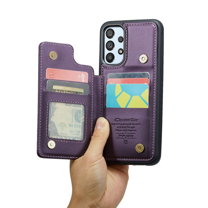 For Samsung Galaxy A53 5G CaseMe C22 Card Slots Holder RFID Anti-theft Phone Case(Purple) - Galaxy Phone Cases by CaseMe | Online Shopping UK | buy2fix