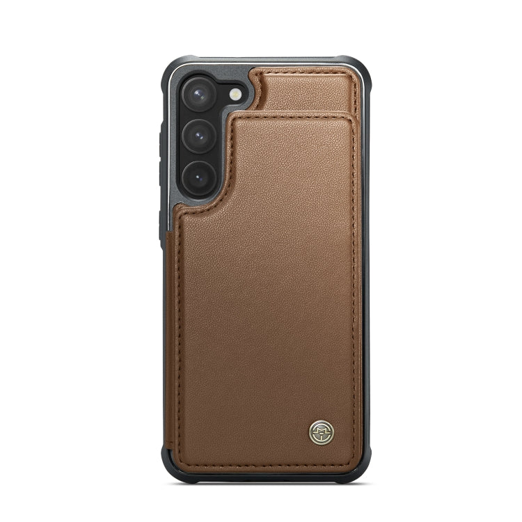 For Samsung Galaxy S23 5G CaseMe C22 Card Slots Holder RFID Anti-theft Phone Case(Brown) - Galaxy S23 5G Cases by CaseMe | Online Shopping UK | buy2fix