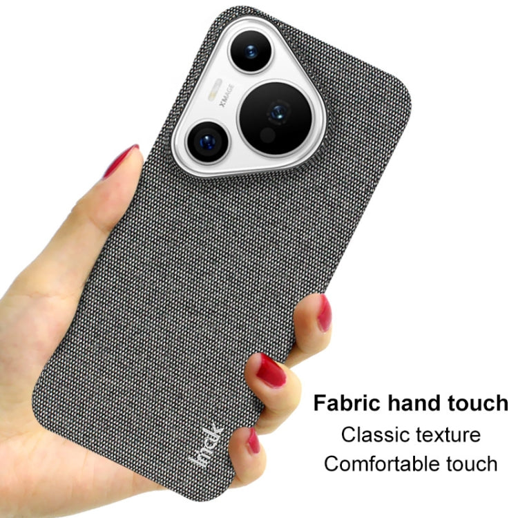 For Huawei Pura 70 imak Ruiyi Series Cloth Texture PU + PC Phone Case(Black) - Huawei Cases by imak | Online Shopping UK | buy2fix