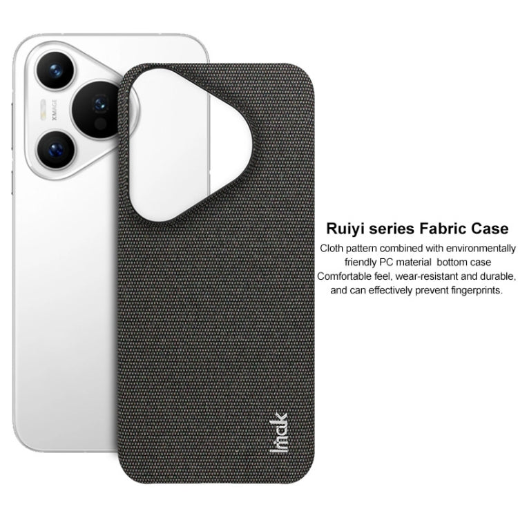 For Huawei Pura 70 imak Ruiyi Series Cloth Texture PU + PC Phone Case(Dark Grey) - Huawei Cases by imak | Online Shopping UK | buy2fix