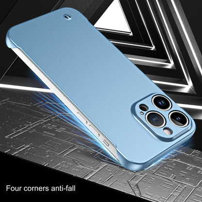 For iPhone 13 Pro Frameless Metallic Paint Hybrid PC Phone Case(Space Silver) - iPhone 13 Pro Cases by buy2fix | Online Shopping UK | buy2fix