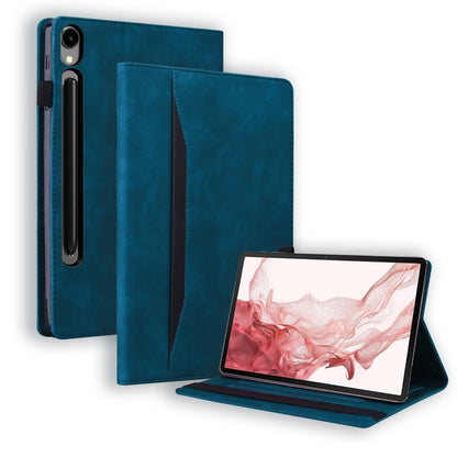 For Samsung Galaxy Tab S9 FE+ Splicing Shockproof Leather Tablet Case(Blue) - Galaxy Tab S9 FE+ by buy2fix | Online Shopping UK | buy2fix