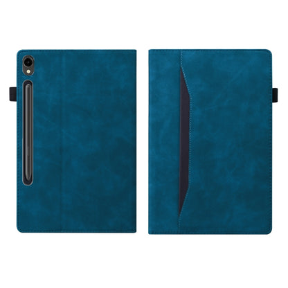 For Samsung Galaxy Tab S9 FE+ Splicing Shockproof Leather Tablet Case(Blue) - Galaxy Tab S9 FE+ by buy2fix | Online Shopping UK | buy2fix