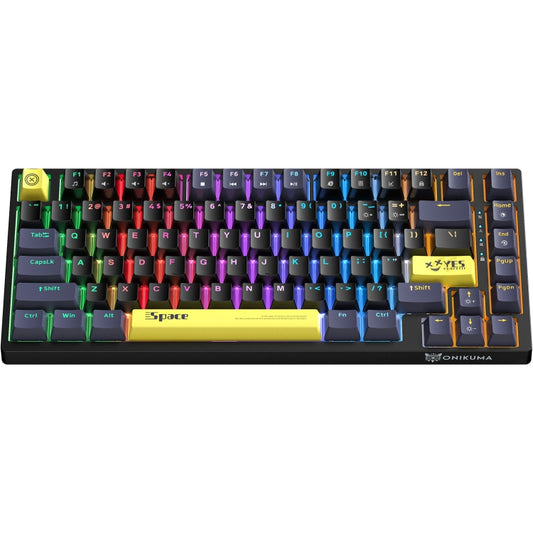 ONIKUMA G52 82 Keys RGB Lighting Wired Mechanical Keyboard, Type:Brown Switch(Black) - Wired Keyboard by ONIKUMA | Online Shopping UK | buy2fix