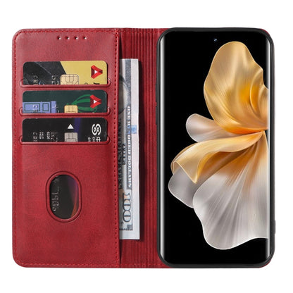 For vivo S18 Pro Magnetic Closure Leather Phone Case(Red) - S18 Pro Cases by buy2fix | Online Shopping UK | buy2fix