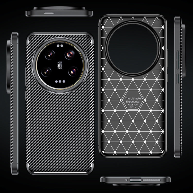 For Xiaomi 14 Ultra Carbon Fiber Texture Shockproof TPU Phone Case(Black) - 14 Ultra Cases by buy2fix | Online Shopping UK | buy2fix