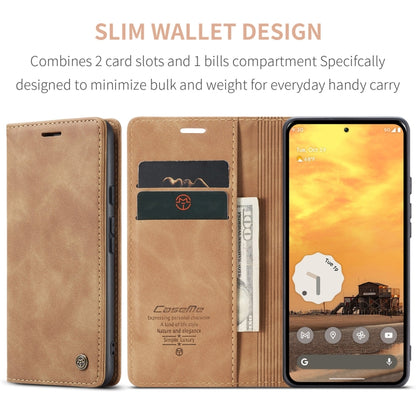 For Google Pixel 9 / 9 Pro CaseMe 013 Multifunctional Horizontal Flip Leather Phone Case(Brown) - Google Cases by CaseMe | Online Shopping UK | buy2fix