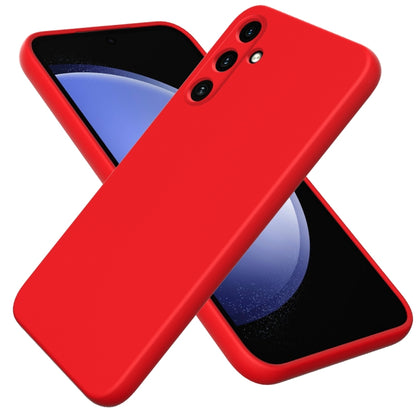 For Samsung Galaxy A35 5G Pure Color Liquid Silicone Shockproof Full Coverage Phone Case(Red) - Galaxy Phone Cases by buy2fix | Online Shopping UK | buy2fix