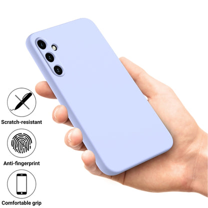 For Samsung Galaxy A55 5G Pure Color Liquid Silicone Shockproof Full Coverage Phone Case(Purple) - Galaxy Phone Cases by buy2fix | Online Shopping UK | buy2fix