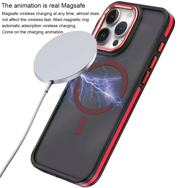 For iPhone 12 Pro Max Two-color Frosted MagSafe Magnetic Phone Case(Orange) - iPhone 12 Pro Max Cases by buy2fix | Online Shopping UK | buy2fix