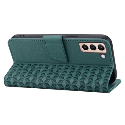 For Samsung Galaxy S23+ 5G Diamond Buckle Leather Phone Case with Lanyard(Green) - Galaxy S23+ 5G Cases by buy2fix | Online Shopping UK | buy2fix