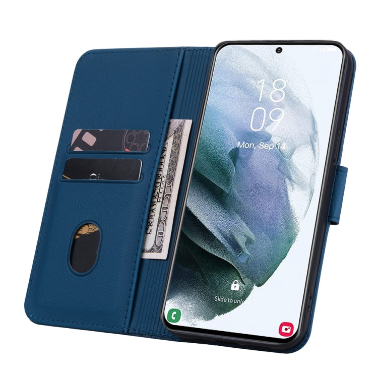 For Samsung Galaxy S20 FE 5G Diamond Buckle Leather Phone Case with Lanyard(Royal Blue) - Galaxy S20 FE Cases by buy2fix | Online Shopping UK | buy2fix