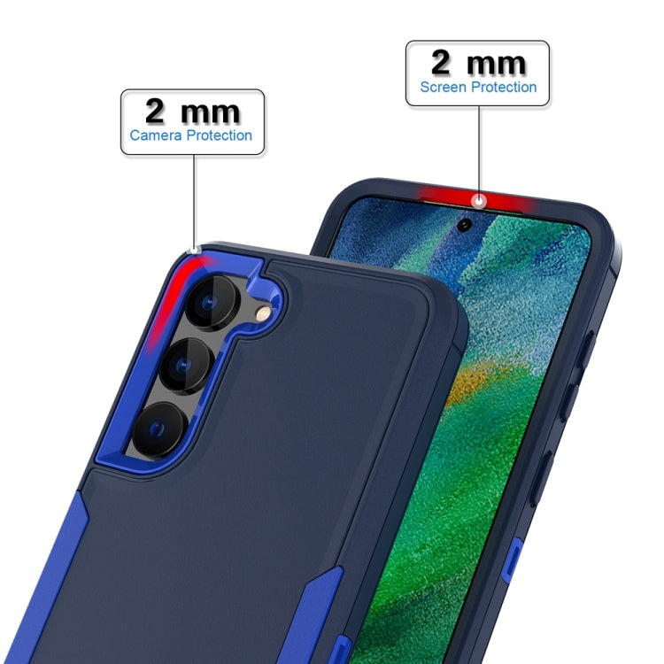 For Samsung Galaxy S25 / S24 5G Magnetic 2 in 1 PC Hybrid TPU Phone Case(Blue+Blue Green) - Galaxy S24 5G Cases by buy2fix | Online Shopping UK | buy2fix