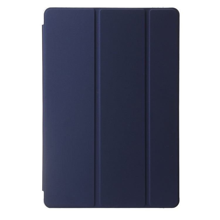 For Samsung Galaxy Tab S9 3-Fold Clear Acrylic Leather Tablet Case(Dark Blue) - Galaxy Tab S9 Cases by buy2fix | Online Shopping UK | buy2fix