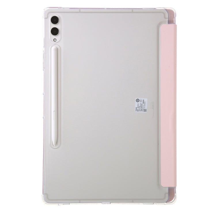 For Samsung Galaxy Tab S9 FE+ Clear Acrylic Deformation Leather Tablet Case(Pink) - Galaxy Tab S9 FE+ by buy2fix | Online Shopping UK | buy2fix