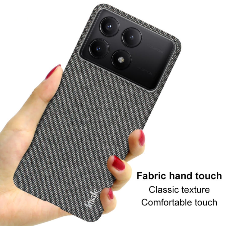 For Xiaomi Redmi K70 5G/K70 Pro 5G imak Ruiyi Series Cloth Texture PU + PC Phone Case(Dark Grey) - K70 Pro Cases by imak | Online Shopping UK | buy2fix