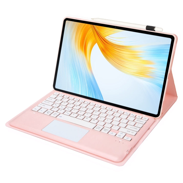For Lenovo Xiaoxin Pad Pro 12.7 inch AM24-A TPU Ultra-thin Detachable Bluetooth Keyboard Tablet Leather Case with Touchpad(Pink) - Lenovo Keyboard by buy2fix | Online Shopping UK | buy2fix