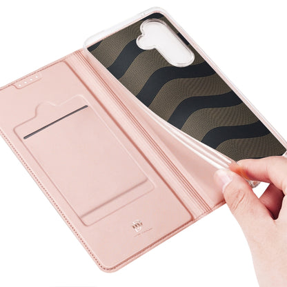 For Samsung Galaxy A35 5G DUX DUCIS Skin Pro Series Flip Leather Phone Case(Pink) - Galaxy Phone Cases by DUX DUCIS | Online Shopping UK | buy2fix