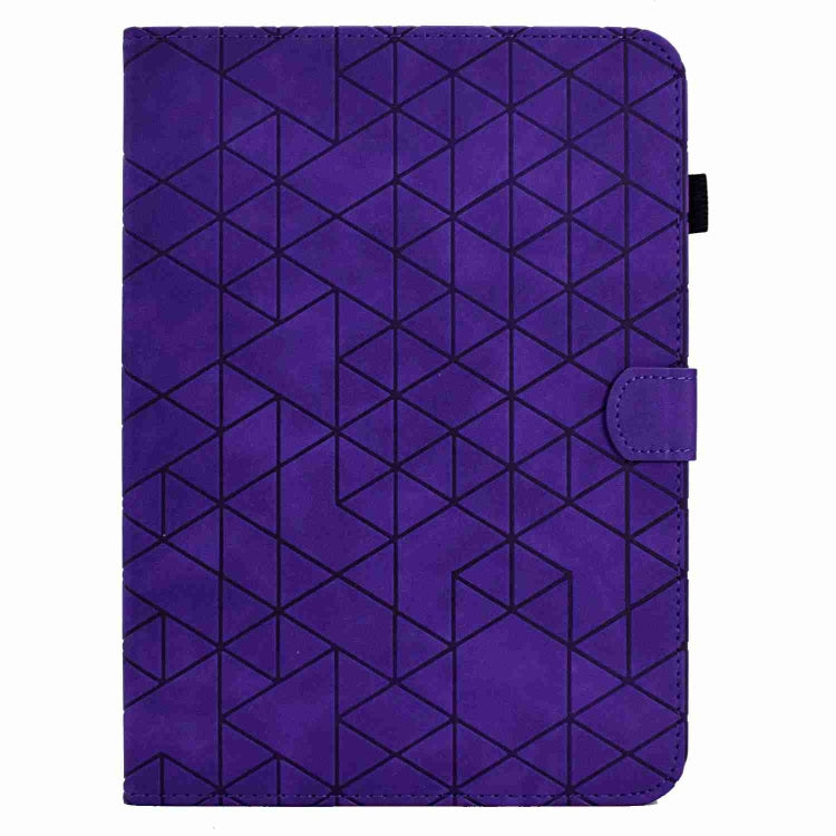 For Samsung Galaxy Tab S9 Rhombus TPU Smart Leather Tablet Case(Purple) - Galaxy Tab S9 Cases by buy2fix | Online Shopping UK | buy2fix