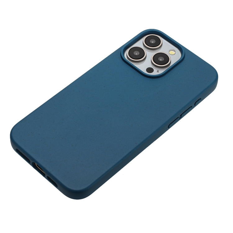 For iPhone 11 Pro Max Wheat MagSafe Magnetic Straw Material + TPU Phone Case(Blue) - iPhone 11 Pro Max Cases by buy2fix | Online Shopping UK | buy2fix