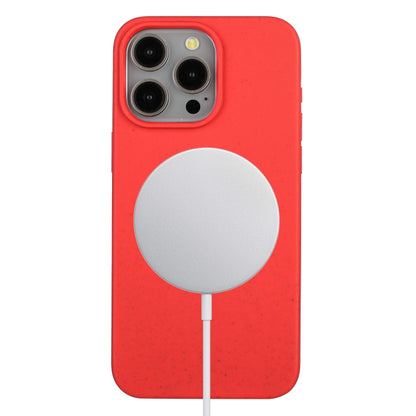 For iPhone 11 Pro Wheat MagSafe Magnetic Straw Material + TPU Phone Case(Red) - iPhone 11 Pro Cases by buy2fix | Online Shopping UK | buy2fix