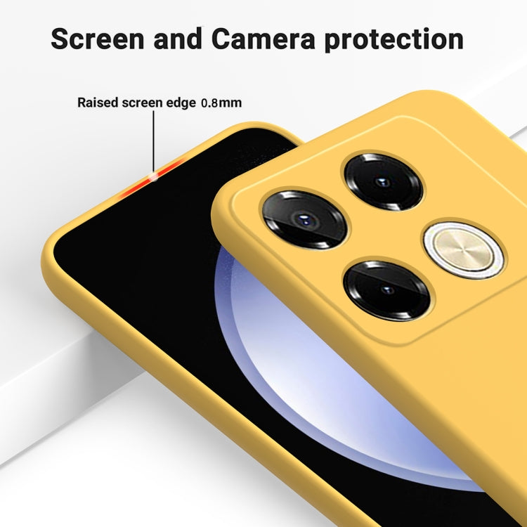 For Infinix Note 40 Pro 4G Solid Color Liquid Silicone Dropproof Full Coverage Protective Case(Yellow) - Infinix Cases by buy2fix | Online Shopping UK | buy2fix